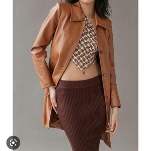 Urban Outfitters Tessa Faux Leather Jacket